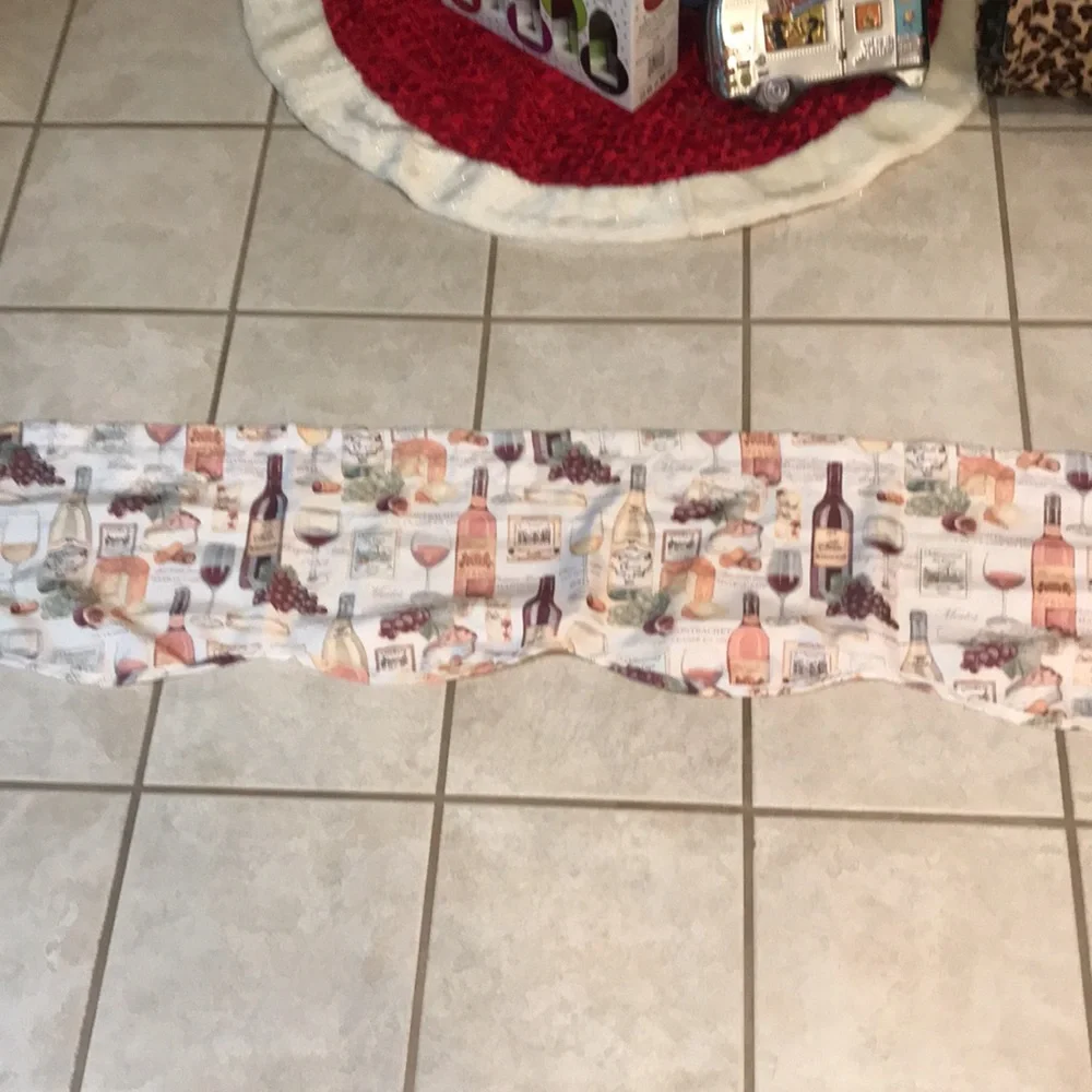 Curtains Wine Themed 3 Piece Curtains Set